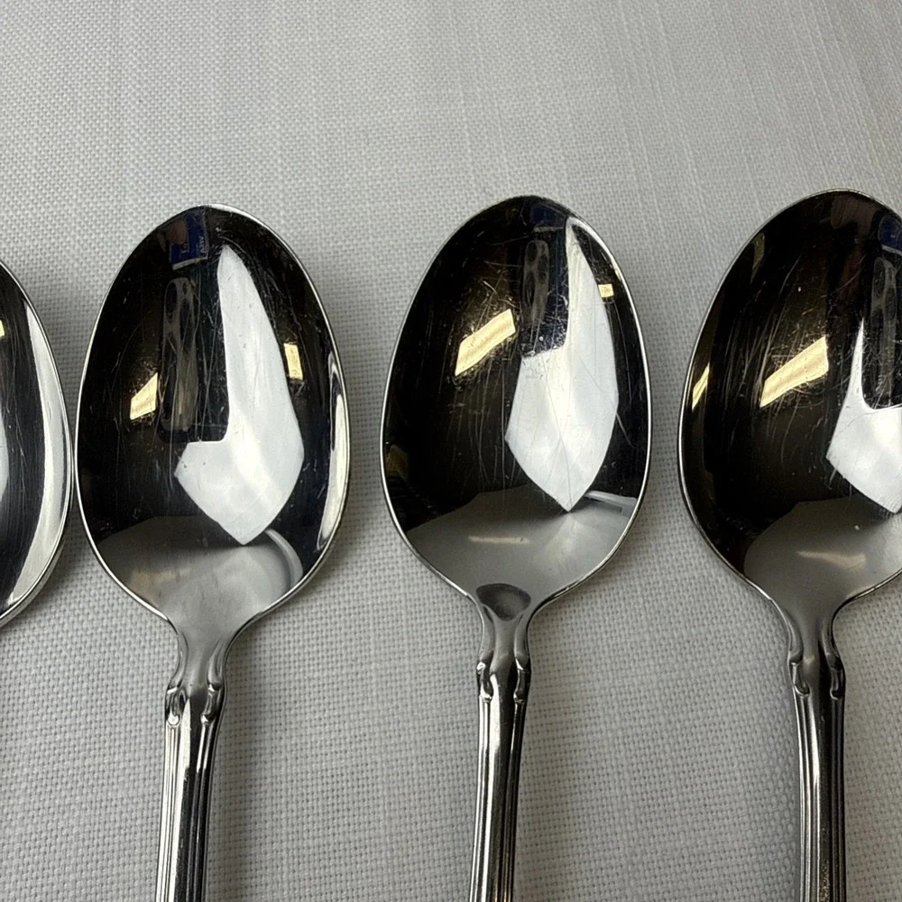 Oneida‎ Plantation Soup Spoons X9 Stainless Steel Community Flatware